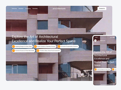 Artchitecture (Landing) — Anearmala anearmalastudio app artchitecture landing branding design figma landing page landing page website portfolio website product design property company ui ui design ux ux design web web property