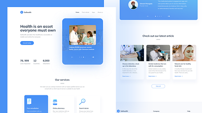 Health service landing page landing page ui