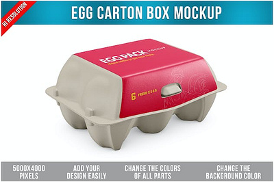 Egg Carton Box Mockup mockup