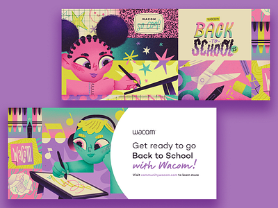 Wacom | Web Applications advertisment artwork back to school character character design design illustration tablet wacom