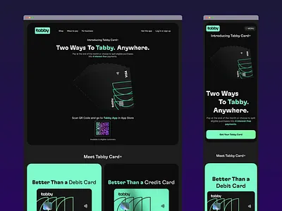 Tabby Card+ Landing Page Concept 3d concept landing page neobrutalism ui ux website