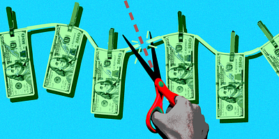 Cutting the Money Laundering Cycle (Editorial Key Art) cover art editorial finance graphic design key art money photo editing photo manipulation