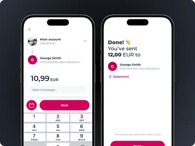 Send Money app bank banking app clean conclusion design end process favorites mobile pay payments send money success transfer ui ux