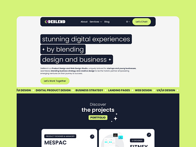 DeBlend: Framer Website, Branding & Motion-design framer product design responsive uidesign uxdesign web webdesign