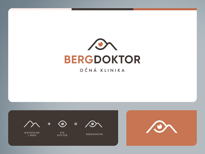 Bergdoctor - eye clinic - logo doctor eye eye clinic eye doctor logo logomark mountain