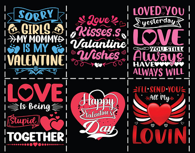 Valentine’s Day T Shirt Design Bundle branding custom design graphic design happy valentines day heart i love you illustration logo motion graphics t shirt tshirt typography ui valentines day valentines day love valentines day love heart