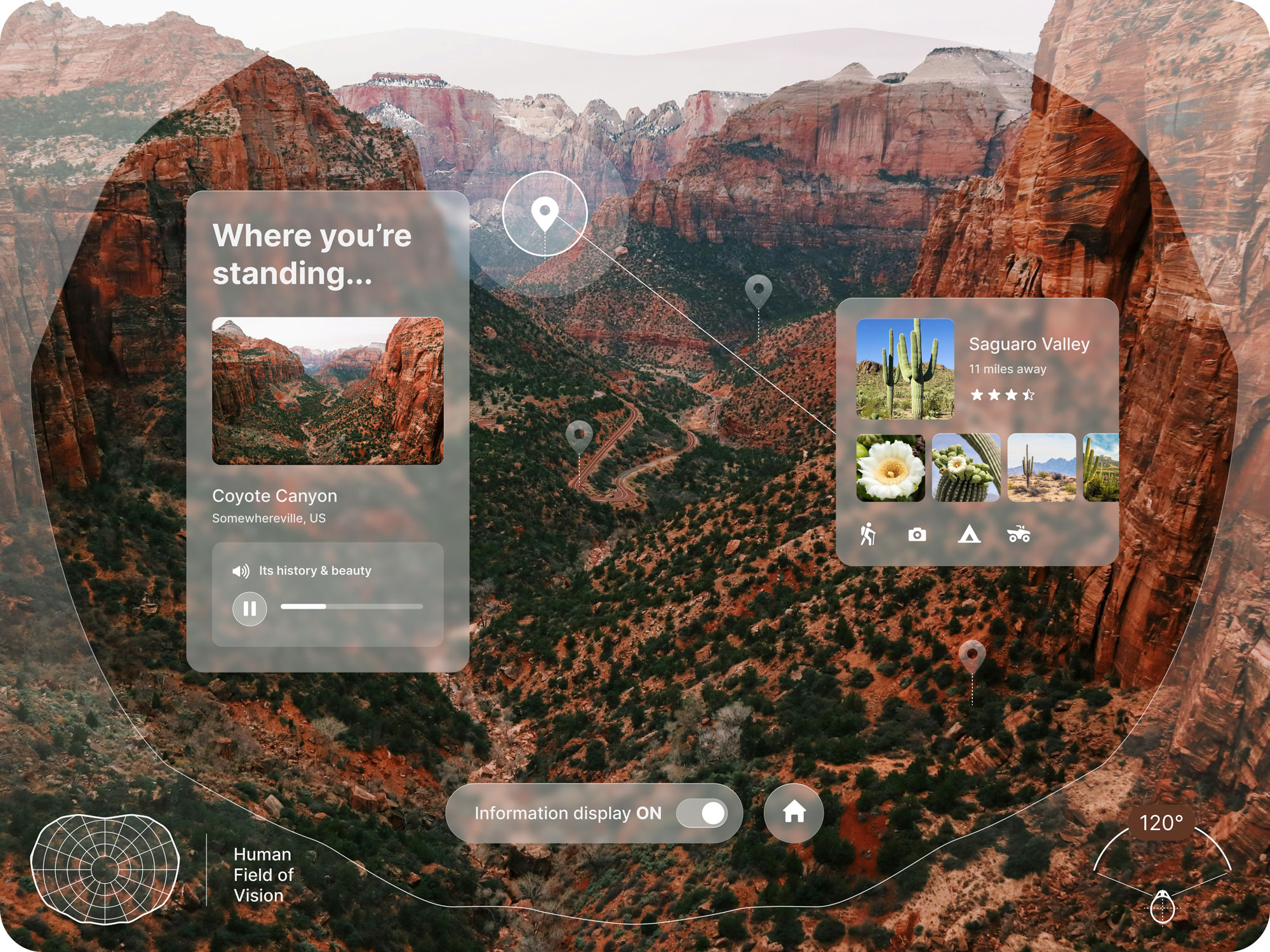 AR - National Park Tour apple vision pro applevisionpro ar augmented reality nationalparks travel ui ux vision pro visionpro