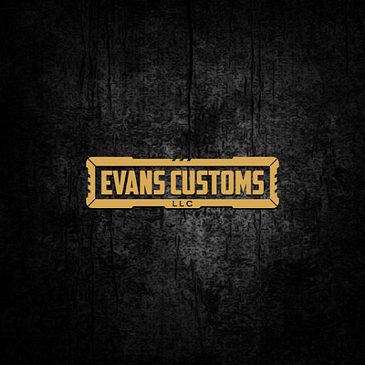 Evans Customs LLC Logo branding company design graphic design illustration llc logo us
