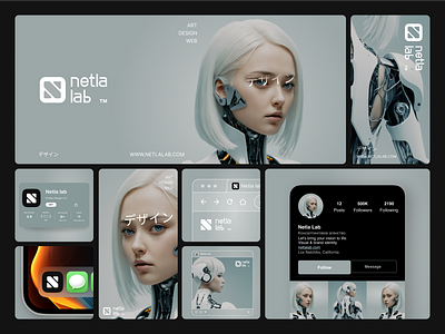 Web design studio "Netla lab" 3d animation branding graphic design logo motion graphics ui
