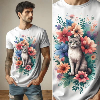 Cat T Shirt Design cat design cat lover cat tshirt custom tshirt design new design tshirt design