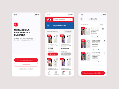 Olímpica App 2024 app app design colombia design ecommerce figma inspiration olimpica ui ux vtex