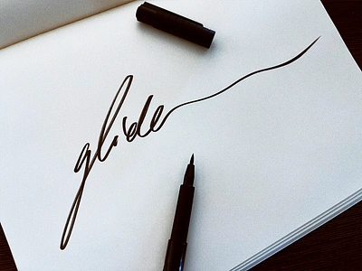 glide art authentic branding calligraphy custom flow glide handwritten illustration lettering logo logotype moleskine process script signature sketch surf type unique