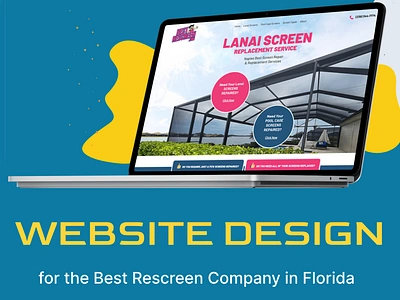 Website Design for the Best Rescreen Company in Florida. graphic design ui website