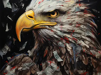 eagle branding design eagle graphic design illustration logo money painted