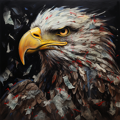 eagle branding design eagle graphic design illustration logo money painted