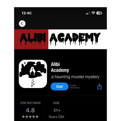 Alibi Academy Murder Mystery App daily mockup