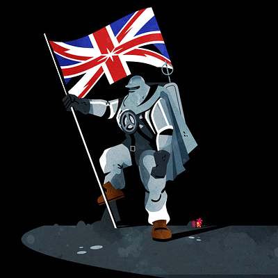 The Lunar Space Suit british design english illustration illustrator minimalist retro retrofuturism space texture vector