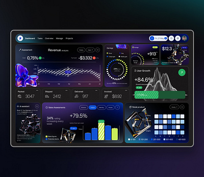 Statzio - AI-Assistant Powered Sales Insights Dashboard animation app art branding character clean dashboard dashboard app dashboard ui graphics design illustration logo typography ui ux visual design web web design website