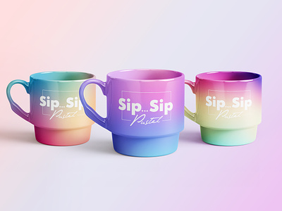 Gradient pastel mug design gradient graphic design holographic identity iridescence mug pastel