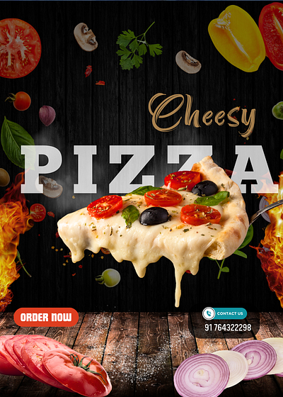 Pizza Poster adobeillustrator creativity design designinspiration foodposters graphic design photomanipulation photoshop poster posterdesign