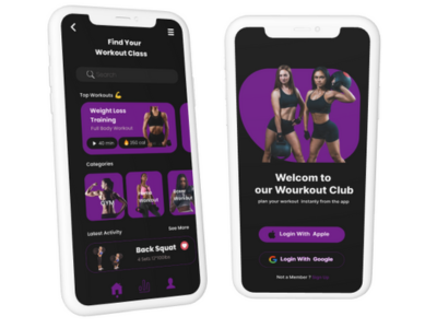 App Design fitness 🏋️‍♀️ graphic design ui
