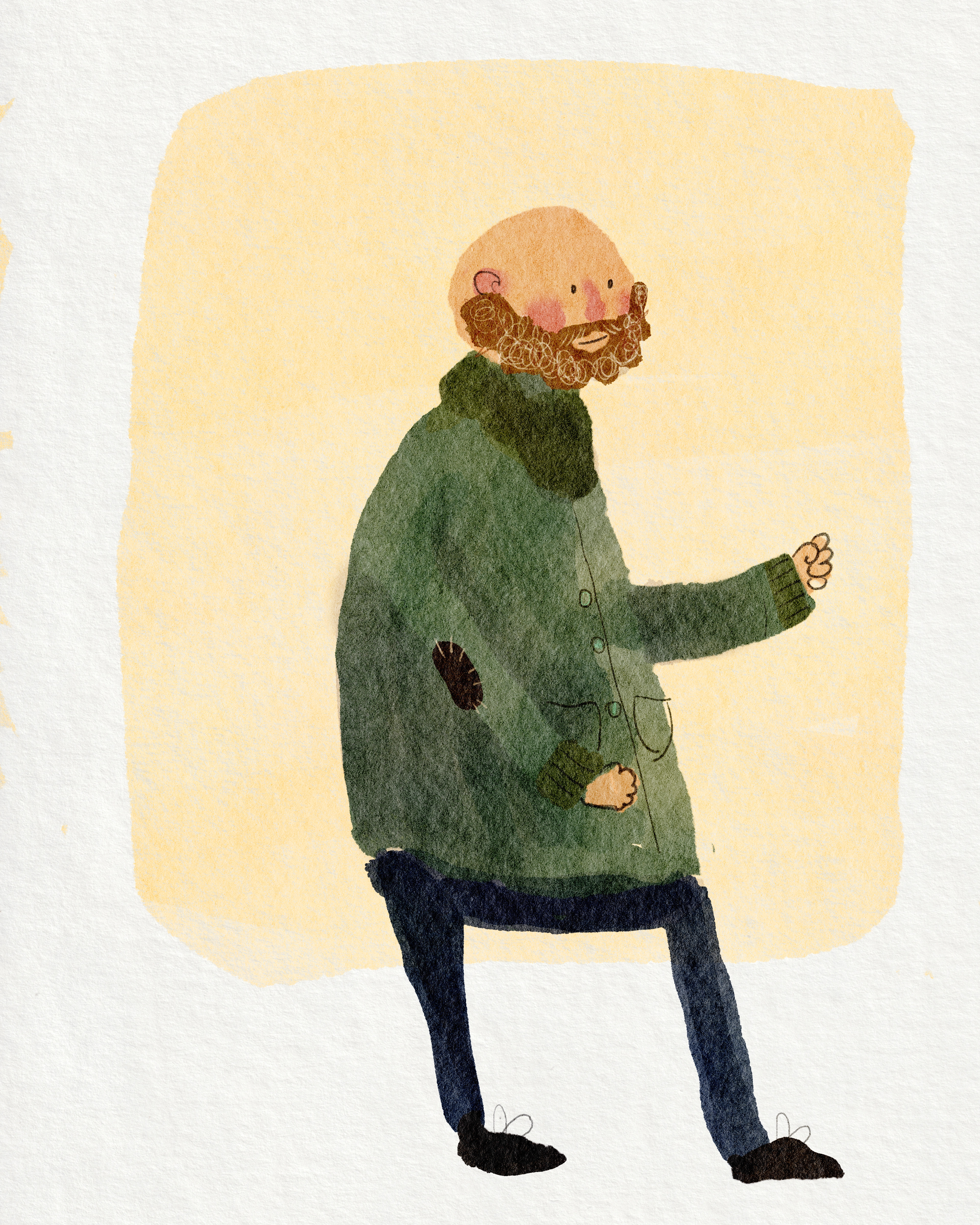 Self portrait digital illustration procreate watercolor