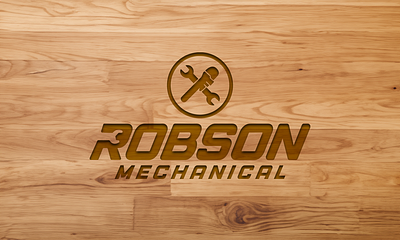 Robson Mechanical branding logo vector