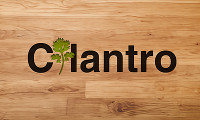 Cilantro branding environmental logo signage vector