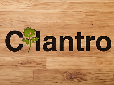 Cilantro branding environmental logo signage vector