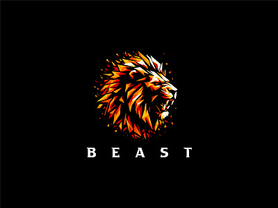 Lion Logo animal beast logo financial fire lion fire lion logo illustration kingdom lion beast lion logo lion warrior lions polygon professional roaring lion strong lion technology top lion usa valiant warrior lion