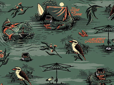 Get After It - Rise 'n' Shine - Illustration & Design animals apparel branding design graphic design illustration illustrations pattern