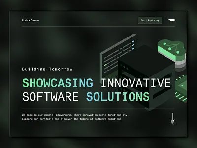 Landing Page Design : Software code hero section landing page software ui ui design ux ux design web design