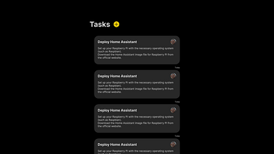 Simple To-Do list web app app black dark list tasks todo ui ux web yellow