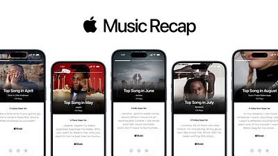 Apple Music Recap design fig minimal mobile design ui uidesign ux
