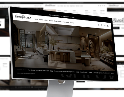 Interior design website - Produced By Qeilow Development branding graphic design ui