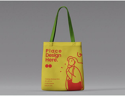 Canvas Tote Bag Mockup bag illustration mockup tote