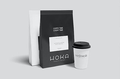 Coffee Bag and Coffee Cup Mockup menu mockup