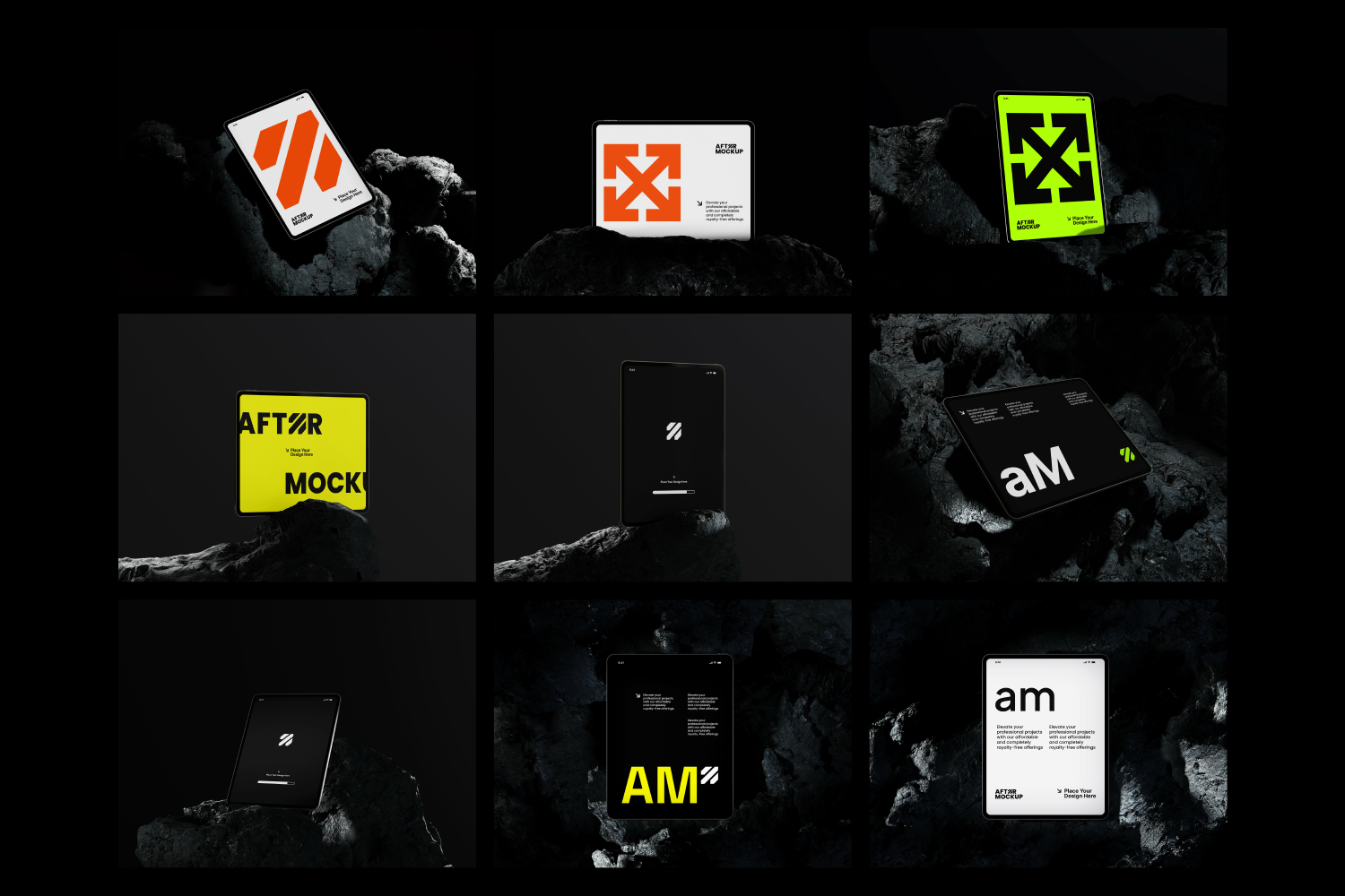 Black Rock iPad Mockups app mockup apple device apple mockup device mockup free mockup graphic design ipad mockup mockup mockups tablet mockup ui