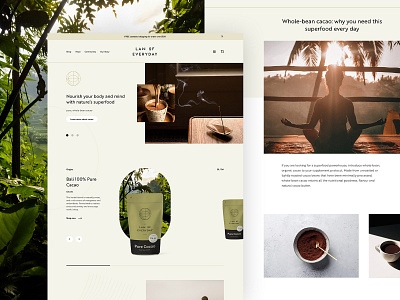 Cacao website landing page minimal ui ux web design webdesign website