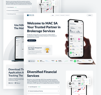 Broker Landing page clean dailyui landing page minimal ui