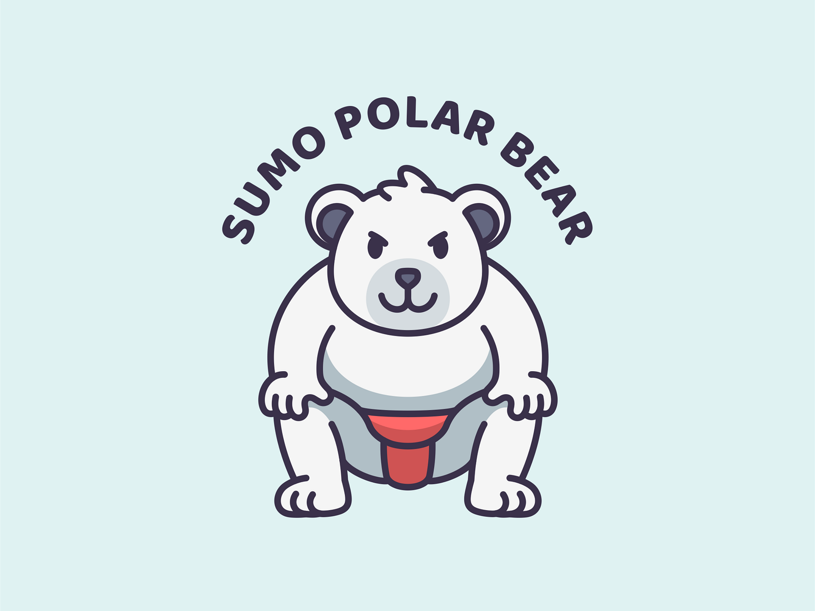 Sumo Polar Bear Illustration by Sugo Sugi on Dribbble