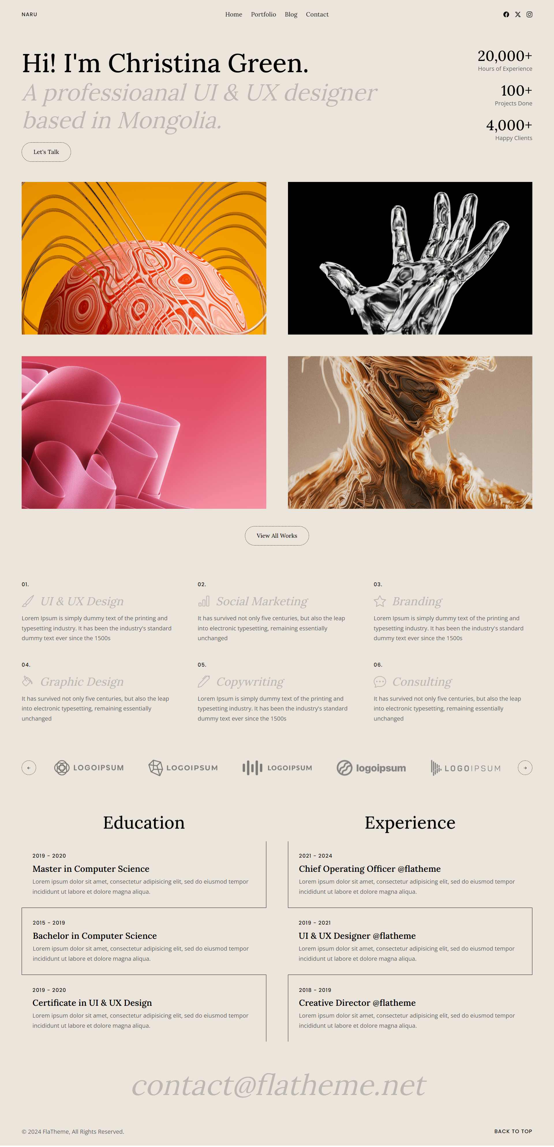 Modern Personal Portfolio Website Template bootstrap clean cv design html5 modern personal portfolio resume simple ui vcard web design web template