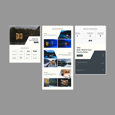 Conjecture 002: Soria Moria Sauna Website Design tone design ui design website design