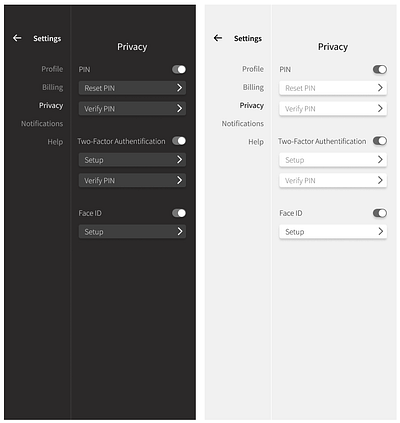 #DailyUI 007 - Settings branding dailyui design figma user experience ux design