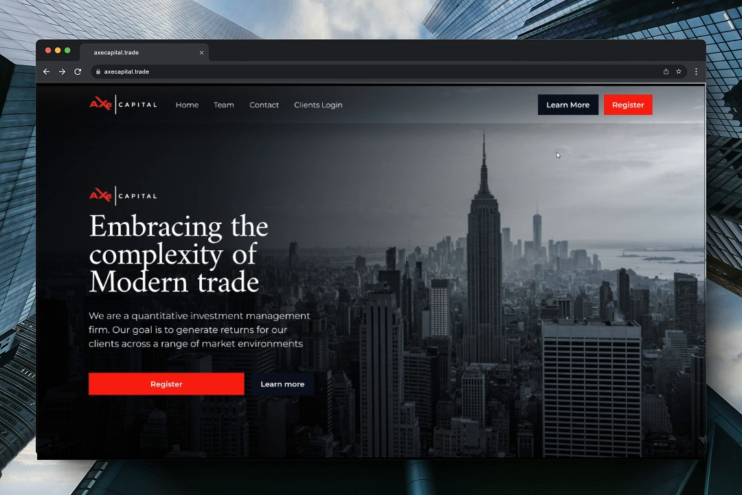 Hero section for a Hedge fund website by Samuel Alex on Dribbble