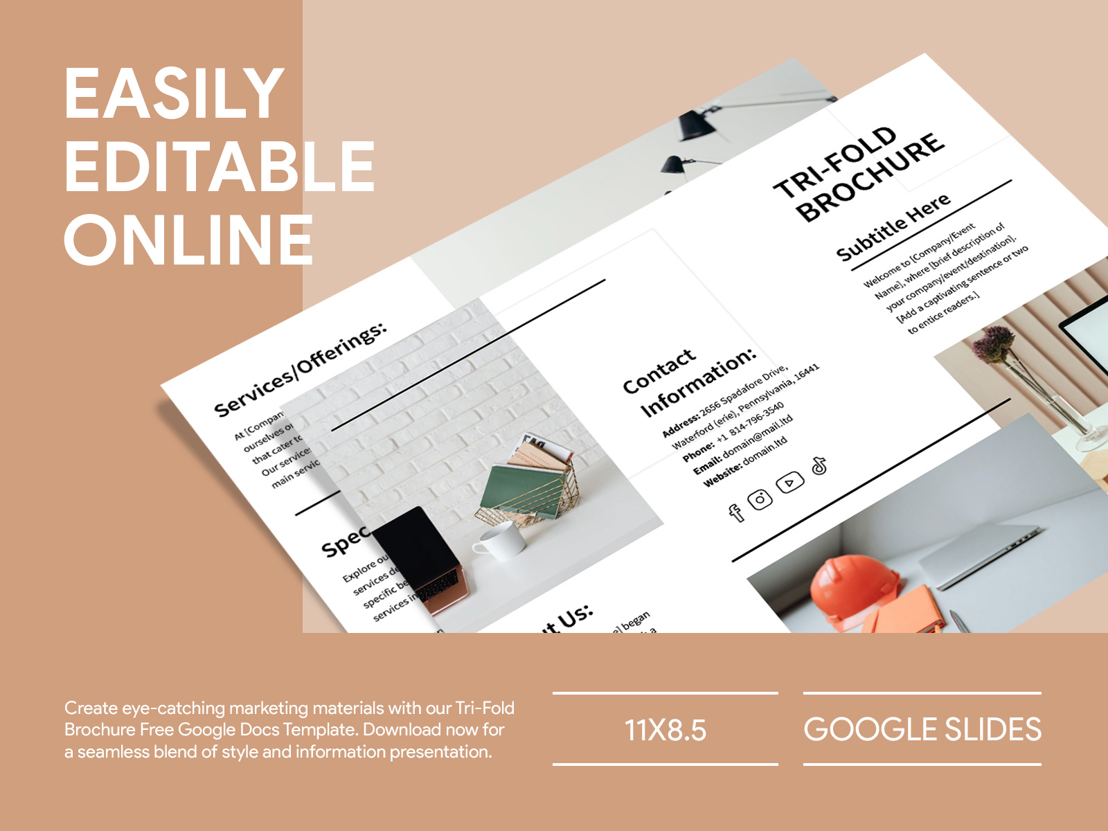 Tri Fold Brochure Free Google Docs Template by Gdoc on Dribbble