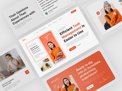 Quixo - Task Manager Landing page design landing page home page landing landing page landing page design landing page ui management task task management task management lending page task management ui ui uiux ux website