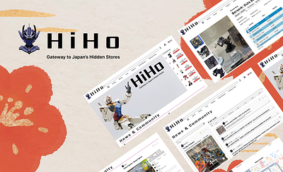 HiHo UI/UX Website & Mobile anime branding design japan website logo ui ux web design