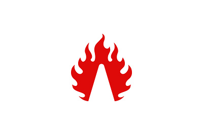 Letter A Fire Logo branding design fire a logo graphic design illustration letter a logo logotype simple vector
