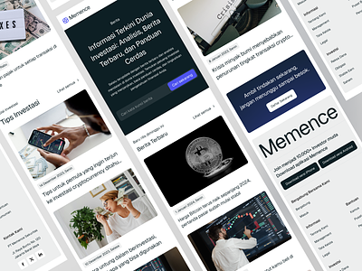 Memence - Responsive News Page finance investment money news news responsive web news web responsive tech ui uiux website